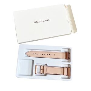 Fitbit Charge 3 Pink Rose Gold Leather Watch Band